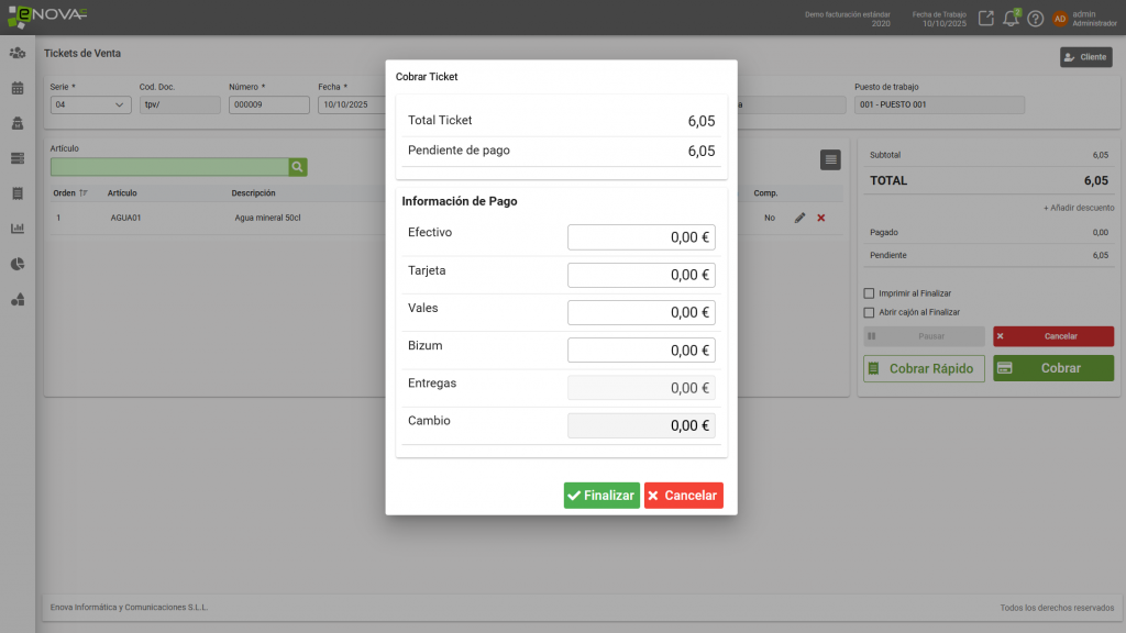 Módulo Software TPV 6
