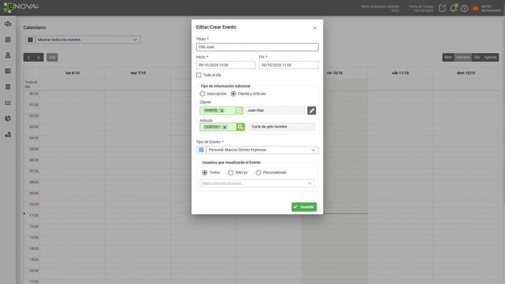 Módulo Calendario 0